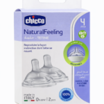 Tétines Chicco NaturalFeeling 4M+ (x 2) – Débit Adapté Bébé