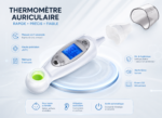 NUVITA Thermomètre Auriculaire Digital Bébé & Adulte– Rapide, Précis et Sans Contact