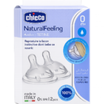 Tétines Chicco NaturalFeeling 0M+ (x 2) – Débit Adapté Bébé