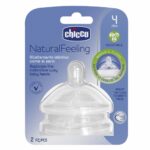 Tétines Chicco NaturalFeeling 4M+ (x 2) – Débit Adapté Bébé