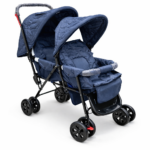 Poussette Double Jumeaux Bébé Love 0–22kg | Poussette Duo Confort Inclinable avec Frein Centralisé