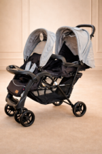 Poussette Double Luxe pour Jumeaux MINI POUCE– Confort Premium & Pliage Compact (Naissance à 15kg) – Image 2