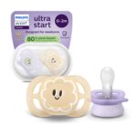 Sucettes Philips Avent Ultra Start 0-2M – Lot de 2, Confort et Douceur Dès la Naissance