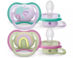 Sucettes Philips Avent Ultra Air 0-6 Mois Mix Soleil Arc-en-ciel– Lot de 2 | Douces, Respirantes et Sans BPA – Image 3