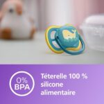 Sucettes Philips Avent Ultra Air Animals 18-36 Mois – Lot de 2 Sucettes Orthodontiques avec Boîte de Stérilisation – Image 6