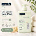 Gel-Crème Bain Doux Suavinex Baby 750 ml – Nettoie, Nourrit et Adoucit la Peau de Bébé