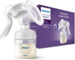 Tire-lait manuel Philips Avent sans BPA, portable et léger, coussin en silicone souple adaptatif de taille unique (Modèle SCF430/01)